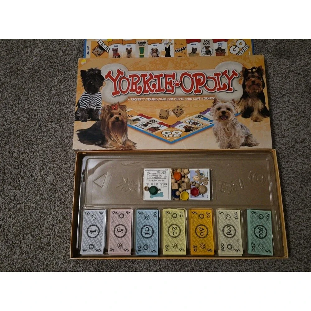 Late For the Sky: Yorkie-Opoly Monopoly Board Game Complete